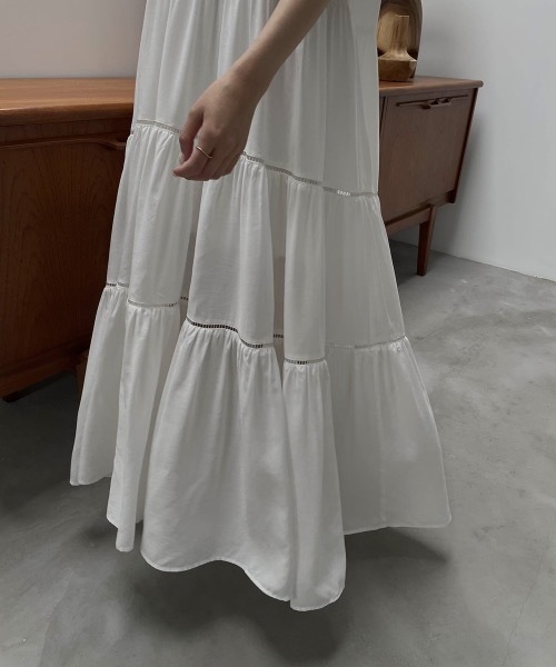 I_am（アイアム）の「radder lace tiered ops（ワンピース・レディース・ホワイト/ブラック・FREE）」の11枚目の写真
