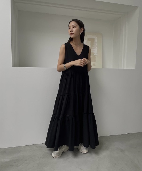 I_am（アイアム）の「radder lace tiered ops（ワンピース・レディース・ホワイト/ブラック・FREE）」の8枚目の写真