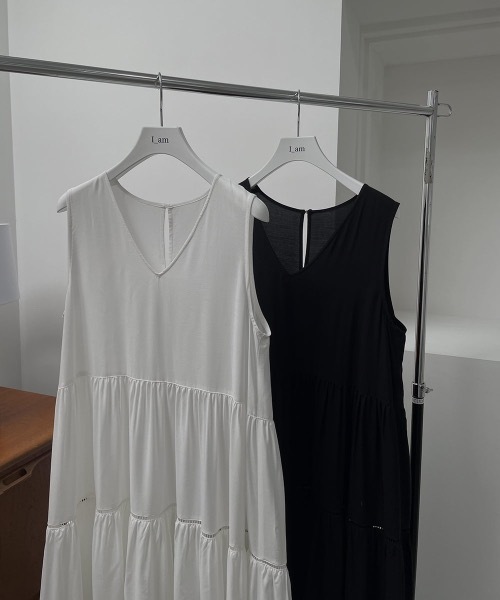 I_am（アイアム）の「radder lace tiered ops（ワンピース・レディース・ホワイト/ブラック・FREE）」の9枚目の写真