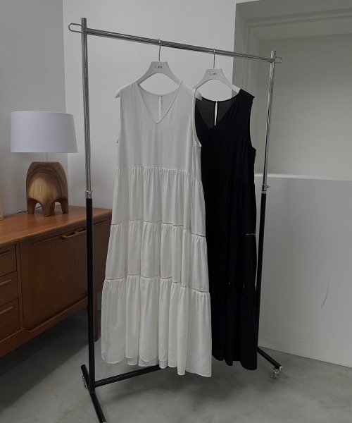 I_am（アイアム）の「radder lace tiered ops（ワンピース・レディース・ホワイト/ブラック・FREE）」の12枚目の写真