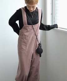 コーデュロイワイドサロペット