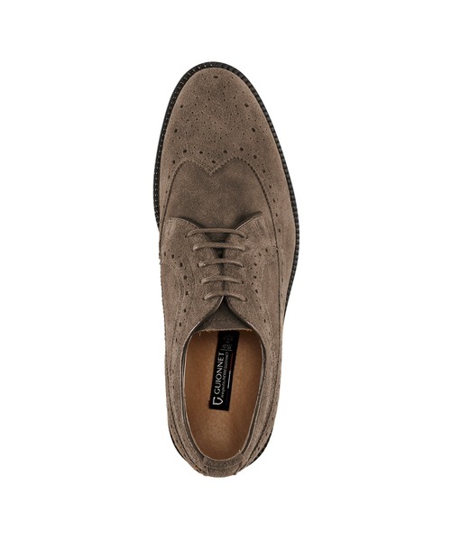 GUIONNET（ギオネ）の「GUIONNET WING TIP DERBY SUEDE ギオネ ウィングチップ ダービー スエード 外羽根 ドレスシューズ（ドレスシューズ・メンズ・グレー/キャメル・24.5cm/25.0cm/26.0cm/29.0cm/27.5cm/30.0cm/24.0cm/27.0cm/25.5cm/26.5cm/28.0cm）」の5枚目の写真