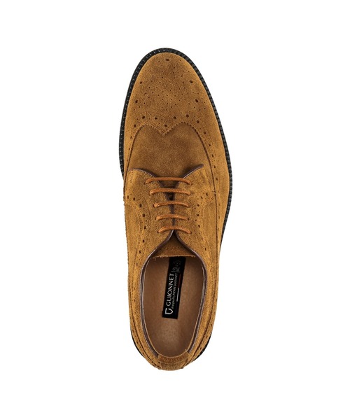 GUIONNET（ギオネ）の「GUIONNET WING TIP DERBY SUEDE ギオネ ウィングチップ ダービー スエード 外羽根 ドレスシューズ（ドレスシューズ・メンズ・グレー/キャメル・24.5cm/25.0cm/26.0cm/29.0cm/27.5cm/30.0cm/24.0cm/27.0cm/25.5cm/26.5cm/28.0cm）」の9枚目の写真