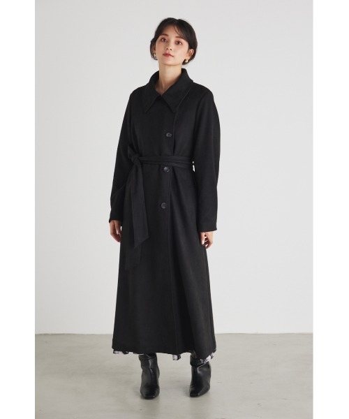 rienda（リエンダ）の「フェイクスエードスタンドカラーロングコート