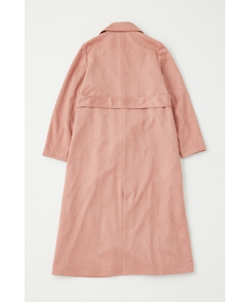 rienda（リエンダ）の「フェイクスエードスタンドカラーロングコート（トレンチコート・レディース・ブラック/ピンク/グリーン/ライトベージュ・SMALL/MEDIUM）」の21枚目の写真