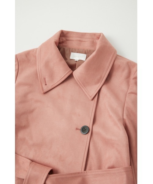 rienda（リエンダ）の「フェイクスエードスタンドカラーロングコート（トレンチコート・レディース・ブラック/ピンク/グリーン/ライトベージュ・SMALL/MEDIUM）」の22枚目の写真