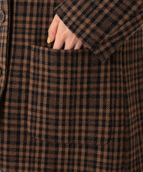 Demi-Luxe BEAMS チェック ピークドラペル コート