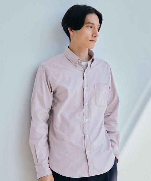 green label relaxing（グリーンレーベルリラクシング）の「ナチュラルフィットビエラ ボタンダウン 長袖 シャツ（シャツ/ブラウス・メンズ・ホワイト/ライトピンク/ケリー/ロイヤルブルー・S/M/L/XL/XS）」の4枚目の写真