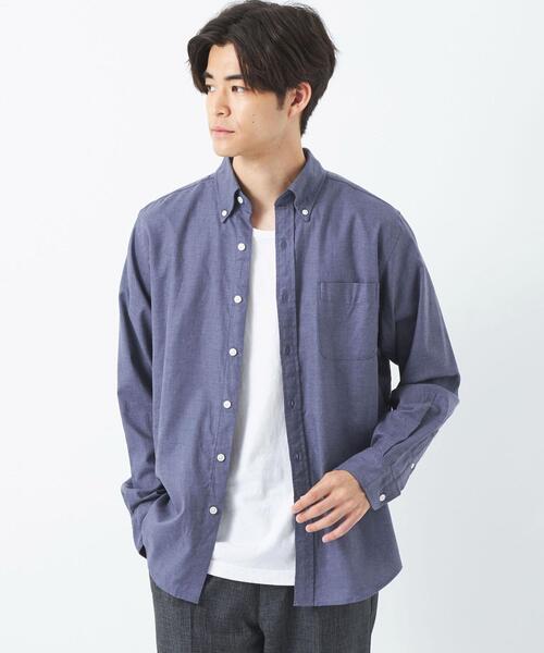 green label relaxing（グリーンレーベルリラクシング）の「ナチュラルフィットビエラ ボタンダウン 長袖 シャツ（シャツ/ブラウス・メンズ・ホワイト/ライトピンク/ケリー/ロイヤルブルー・S/M/L/XL/XS）」の5枚目の写真