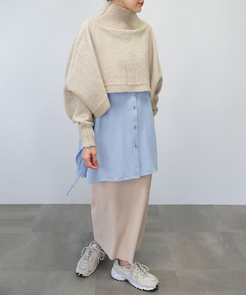 ＡＮＤＪ（アンドジェイ）の「【2022/AW】【ANDJMADE】2WAYタートルニットポンチョ（ニット/セーター・レディース・オフホワイト/モカ/ブラウン系その他・M）」の17枚目の写真