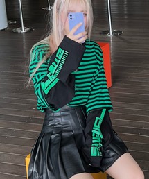 Figments | フェイクレイヤードボーダーロンT(Tシャツ/カットソー)