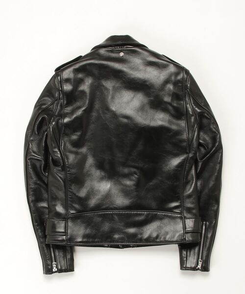 schott（ショット）の「Schott/ショット/613UHT HORSEHIDE ONESTAR TALL/ホースハイド ワンスタートール（ライダースジャケット・メンズ・ブラック・44/40/38/42）」の3枚目の写真