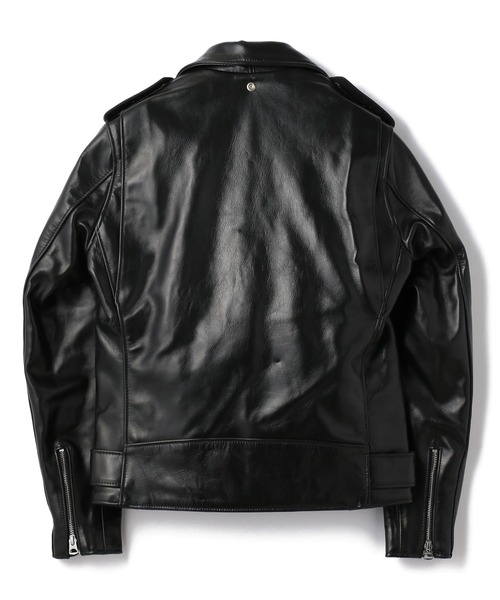 schott（ショット）の「Schott/ショット/613UHT HORSEHIDE ONESTAR TALL/ホースハイド ワンスタートール（ライダースジャケット・メンズ・ブラック・44/40/38/42）」の4枚目の写真