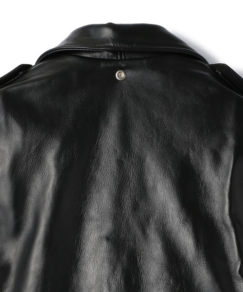 schott（ショット）の「Schott/ショット/613UHT HORSEHIDE ONESTAR TALL/ホースハイド ワンスタートール（ライダースジャケット・メンズ・ブラック・44/40/38/42）」の6枚目の写真