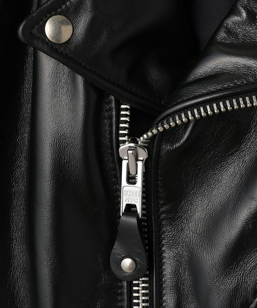 schott（ショット）の「Schott/ショット/613UHT HORSEHIDE ONESTAR TALL/ホースハイド ワンスタートール（ライダースジャケット・メンズ・ブラック・44/40/38/42）」の8枚目の写真