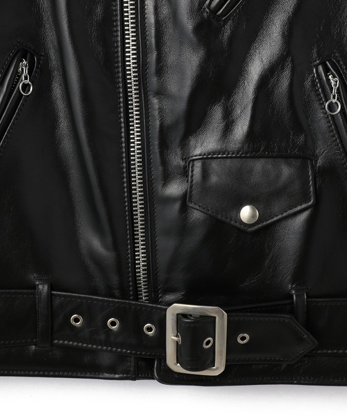 schott（ショット）の「Schott/ショット/613UHT HORSEHIDE ONESTAR TALL/ホースハイド ワンスタートール（ライダースジャケット・メンズ・ブラック・44/40/38/42）」の9枚目の写真
