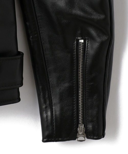 schott（ショット）の「Schott/ショット/613UHT HORSEHIDE ONESTAR TALL/ホースハイド ワンスタートール（ライダースジャケット・メンズ・ブラック・44/40/38/42）」の12枚目の写真