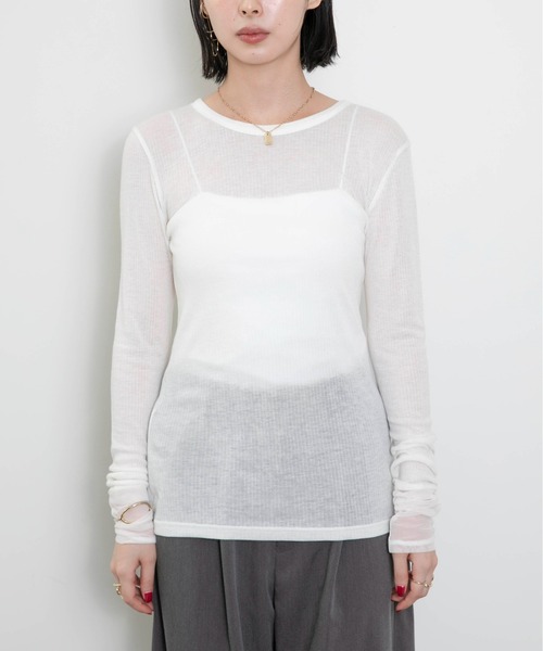 公式の店舗 Eimee Law（エイミーロウ）の「テンセルウール シアーリブ トップス