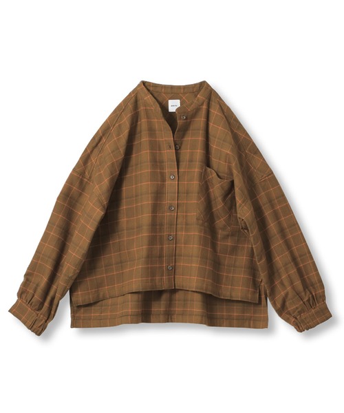 avecmoi（アヴェクモワ）の「【佐藤かなさんプロデュース】 アヴェクモワ　チェックのネルシャツ〈キャメル〉（シャツ/ブラウス・レディース・キャメル・1/2）」の6枚目の写真