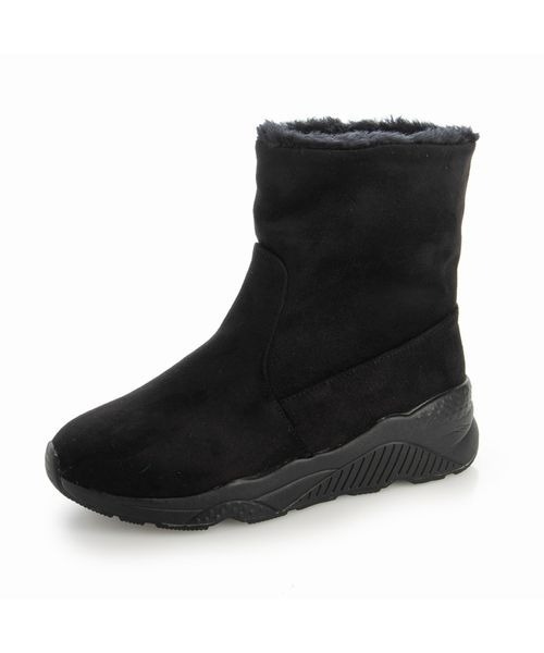 Fin（フィン）の「フェイクファー厚底スニーカーブーツ【低反発スポンジ入り】（ブーツ・レディース・ブラック/ベージュ/ブラック系その他・LL/S/M/L）」の13枚目の写真