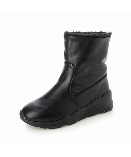 Fin（フィン）の「フェイクファー厚底スニーカーブーツ【低反発スポンジ入り】（ブーツ・レディース・ブラック/ベージュ/ブラック系その他・LL/S/M/L）」の17枚目の写真