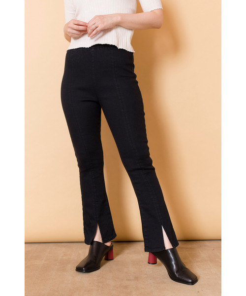 OSMOSIS（オズモーシス）の「【WEB限定アイテム】ﾃﾞﾆﾑｾﾐﾌﾚｱｰﾚｷﾞﾝｽ（レギンス/スパッツ・レディース・ブラック/ブルー・ONE SIZE）」の6枚目の写真