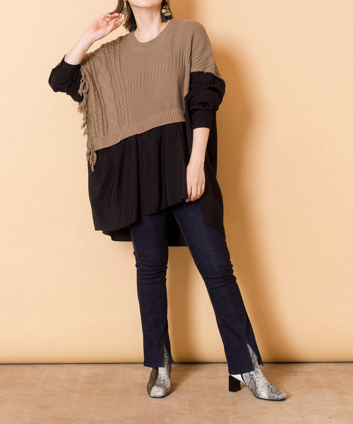 OSMOSIS（オズモーシス）の「【WEB限定アイテム】ﾃﾞﾆﾑｾﾐﾌﾚｱｰﾚｷﾞﾝｽ（レギンス/スパッツ・レディース・ブラック/ブルー・ONE SIZE）」の15枚目の写真