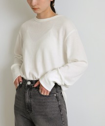 サーマルラウンドヘムベーシックロングTシャツ