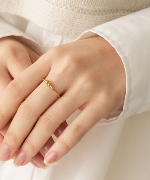 IAMUSE（アイアミューズ）の「金属アレルギー対応　ノットモチーフリング S0830【IAMUSE】（リング・レディース・ゴールド・9号/11号/13号）」の14枚目の写真