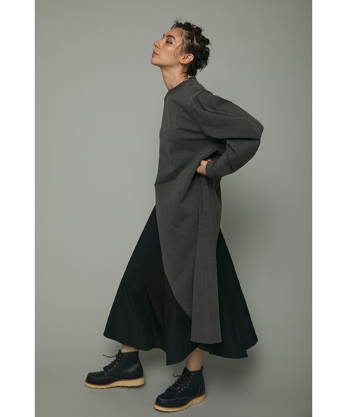 HeRIN.CYE（ヘリンドットサイ）の「Switching long dress（ワンピース・レディース・グレー/ネイビー・FREE）」の3枚目の写真