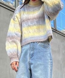 INGNI | モックネックグラデージョンケーブルニット(ニット/セーター)