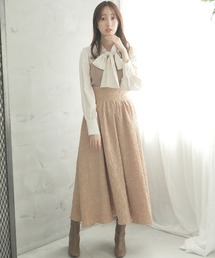 ふくれジャガードフレアスカート