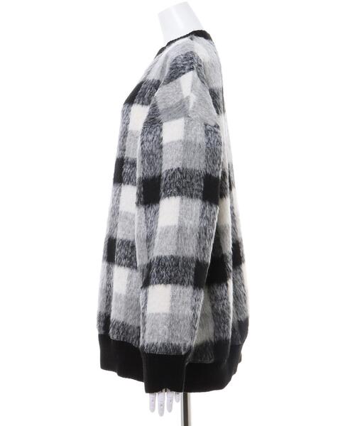 INGNI（イング）の「チェックリブチュニックトップス（その他トップス・レディース・グリーン/ブラウン/ブラック・M）」の6枚目の写真