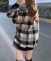 INGNI | チェックリブチュニックトップス(その他トップス)