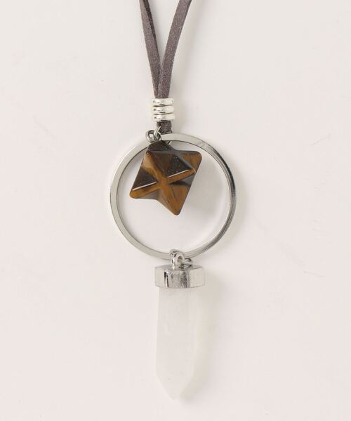 チャイハネ（チャイハネ）の「【チャイハネ】スタロックMEN'Sネックレス（ネックレス・メンズ・ダークブルー/パープル/ブラウン/クリア・FREE）」の3枚目の写真