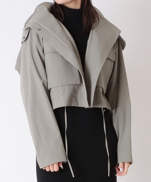 Hart(ハート)の「Hart / short hooded blouson(ショートフード付きブルゾン)(ブルゾン・レディース・ベージュ・38)」の1枚目の写真