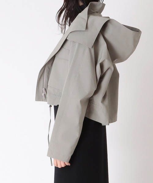 Hart(ハート)の「Hart / short hooded blouson(ショートフード付きブルゾン)(ブルゾン・レディース・ベージュ・38)」の9枚目の写真