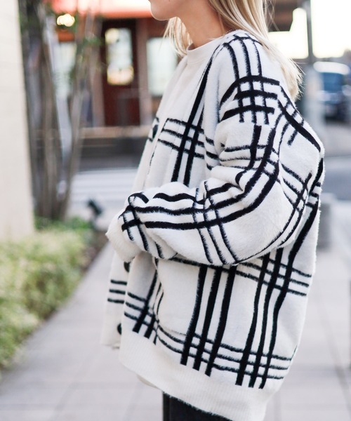 【セール】■Bling Leads■チェック柄 オーバーサイズシャギーカーディガン(カーディガン/ボレロ)|Bling Leads(ブリングリーズ) 【セール】■Bling Leads■チェック柄 オーバーサイズシャギーカーディガン(カーディガン/ボレロ)|Bling Leads(ブリングリーズ)