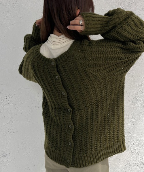 apres jour mignon（アプレジュールミニョン）の「2WAYざっくり編みニット【ZOZOTOWN限定アイテム】（ニット/セーター・レディース・オレンジ/ライトベージュ/グリーン・フリー/X-LARGE）」の2枚目の写真