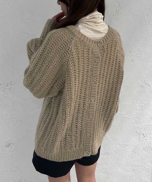 apres jour mignon（アプレジュールミニョン）の「2WAYざっくり編みニット【ZOZOTOWN限定アイテム】（ニット/セーター・レディース・オレンジ/ライトベージュ/グリーン・フリー/X-LARGE）」の5枚目の写真