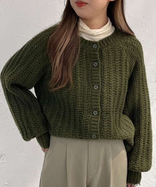 apres jour mignon（アプレジュールミニョン）の「2WAYざっくり編みニット【ZOZOTOWN限定アイテム】（ニット/セーター・レディース・オレンジ/ライトベージュ/グリーン・フリー/X-LARGE）」の12枚目の写真