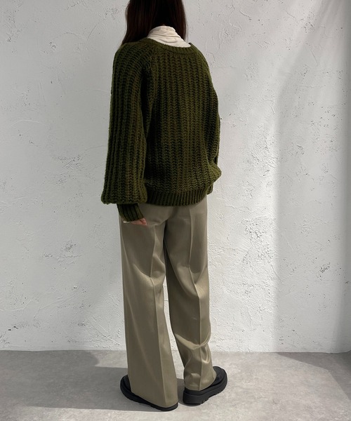apres jour mignon（アプレジュールミニョン）の「2WAYざっくり編みニット【ZOZOTOWN限定アイテム】（ニット/セーター・レディース・オレンジ/ライトベージュ/グリーン・フリー/X-LARGE）」の17枚目の写真