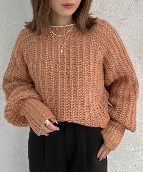 apres jour mignon（アプレジュールミニョン）の「2WAYざっくり編みニット【ZOZOTOWN限定アイテム】（ニット/セーター・レディース・オレンジ/ライトベージュ/グリーン・フリー/X-LARGE）」の18枚目の写真
