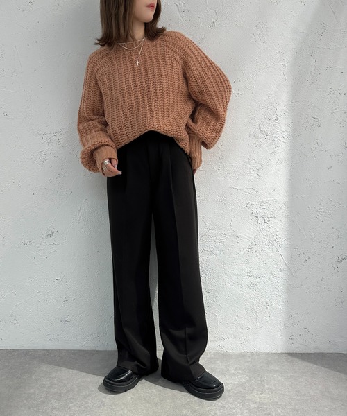 apres jour mignon（アプレジュールミニョン）の「2WAYざっくり編みニット【ZOZOTOWN限定アイテム】（ニット/セーター・レディース・オレンジ/ライトベージュ/グリーン・フリー/X-LARGE）」の22枚目の写真