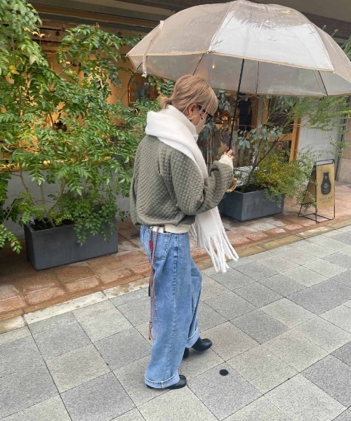 ISOOK(アイスー)の「Waist design loose denims / ウエストデザインルーズデニム(デニムパンツ・レディース・ライトブルー・S/M)」の3枚目の写真