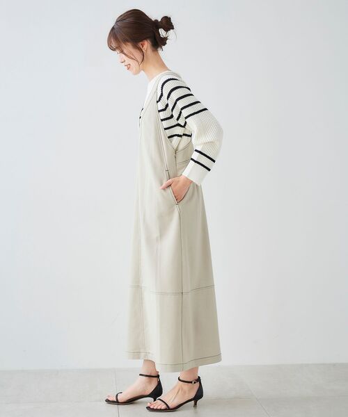 le.coeur blanc(ルクールブラン)の「ヘンケイボーダー畦アミプルオーバー(ニット/セーター・レディース・オフホワイト/ブルー系その他4・38)」の20枚目の写真