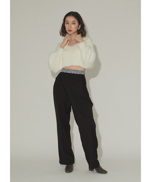 Adoon plain(アドーンプレーン)の「ウエストゴムパンツ(その他パンツ・レディース・グレー/ブラック・MEDIUM/LARGE)」の6枚目の写真