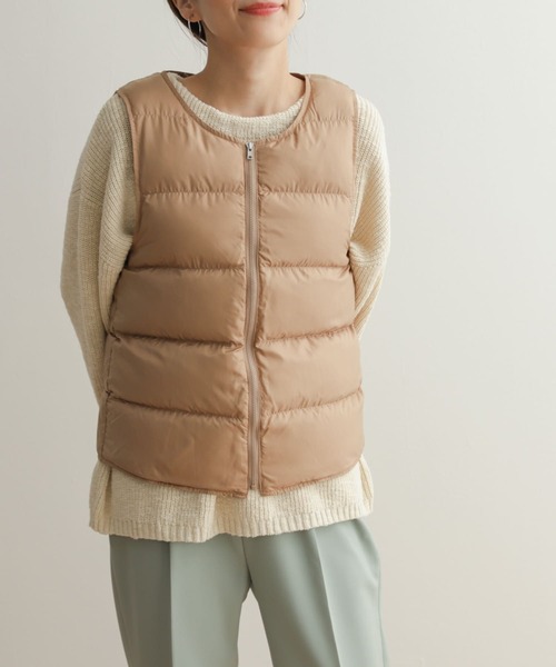 URBAN RESEARCH DOORS（アーバンリサーチドアーズ）の「エコダウンライナーマウンテンパーカー（マウンテンパーカー・レディース・ベージュ/ネイビー・MEDIUM）」の4枚目の写真