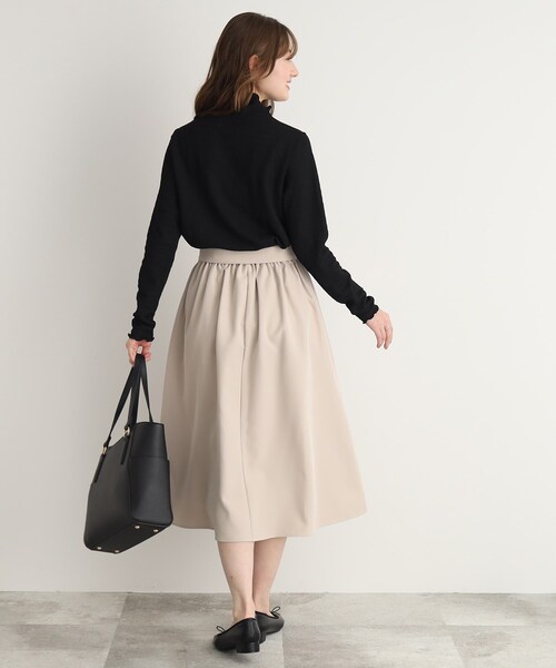 DRESKIP（ドレスキップ）の「◆しぼ感シアーハイネックインナートップス（Tシャツ/カットソー・レディース・オフホワイト/レモンイエロー/ブラック・02/03）」の17枚目の写真