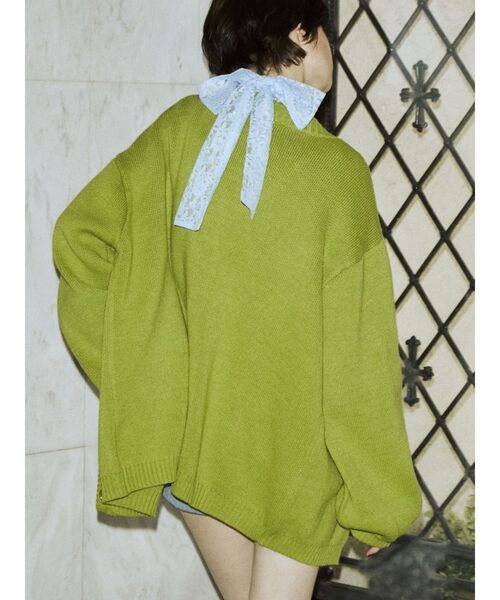 jouetie（ジュエティ）の「スプリングカラールーズカーデ【ニットカーディガン】（カーディガン/ボレロ・レディース・パープル/ピンク/ブルー/グリーン・MEDIUM）」の2枚目の写真